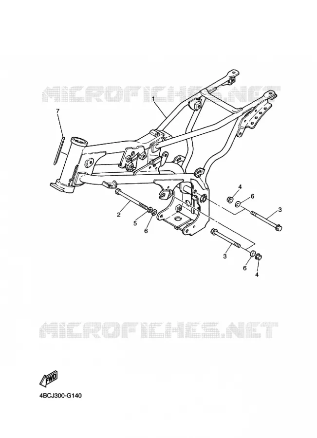 FRAME Yamaha MOTO 80 2011 PW  PW80