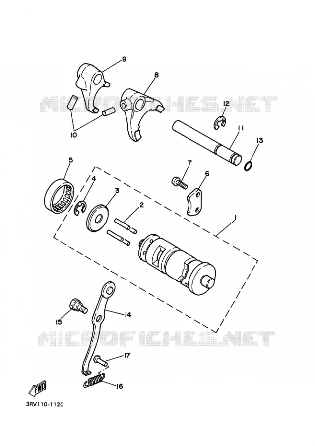 SCHAKELWALS Yamaha MOTO 80 2011 PW  PW80