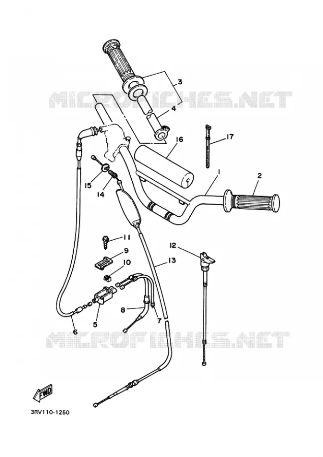 STUUR / KABEL Yamaha MOTO 80 2011 PW  PW80