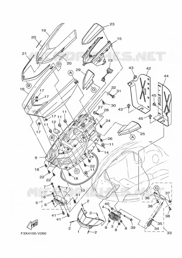 ENGINE HATCH 2 Yamaha Waverunner 1800 2021 FX  FC1800-W