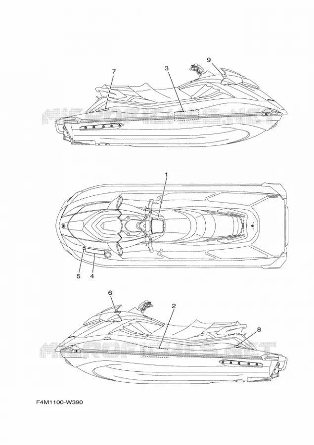 LABEL Yamaha Waverunner 1800 2021 GP  GP1800B-W