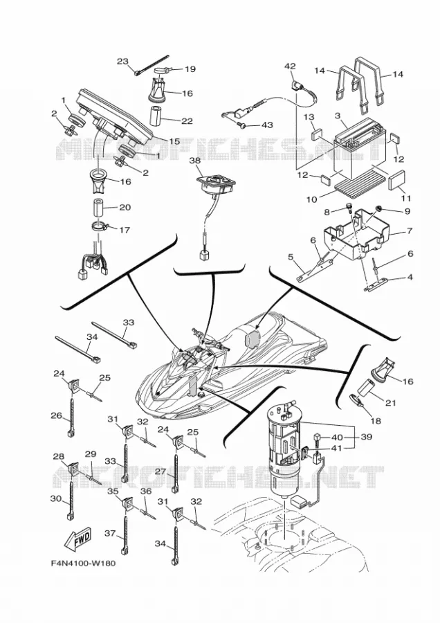 ELECTRISCH 3 Yamaha Waverunner 1050 2021 VX  VX1050E-W