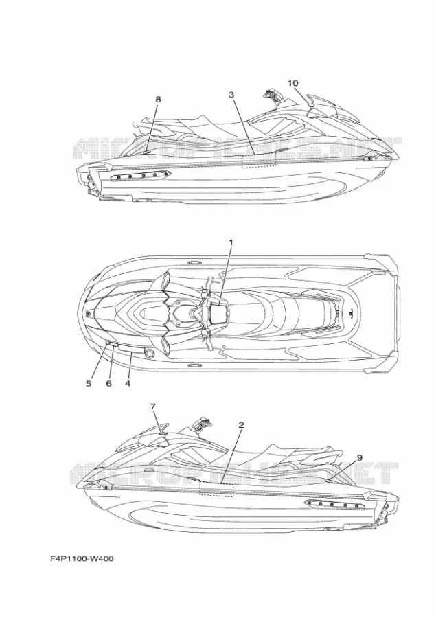 LABEL Yamaha Waverunner 1800 2021 GP  GP1800A-W