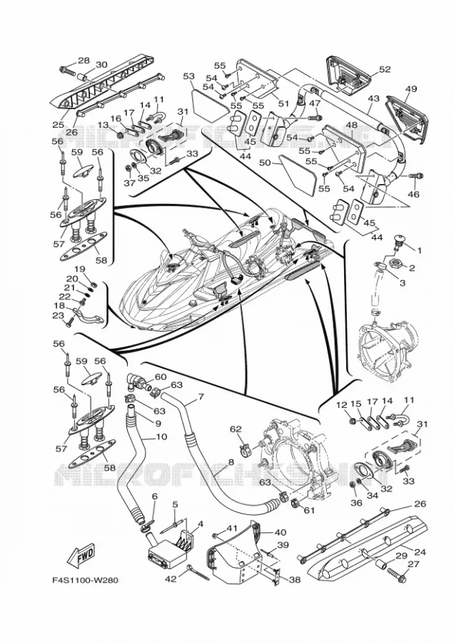 HULL & DECK Yamaha Waverunner 1800 2021 VX  VX1800A-W