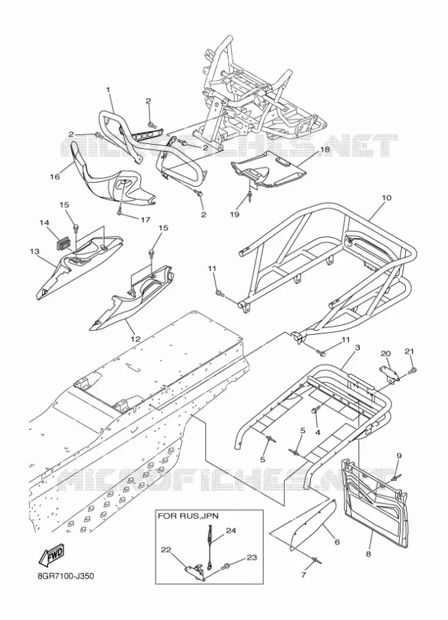 BUMPER Yamaha snowmobiles 500 2012 VENTURE  RPZ50MP/PZ50MP