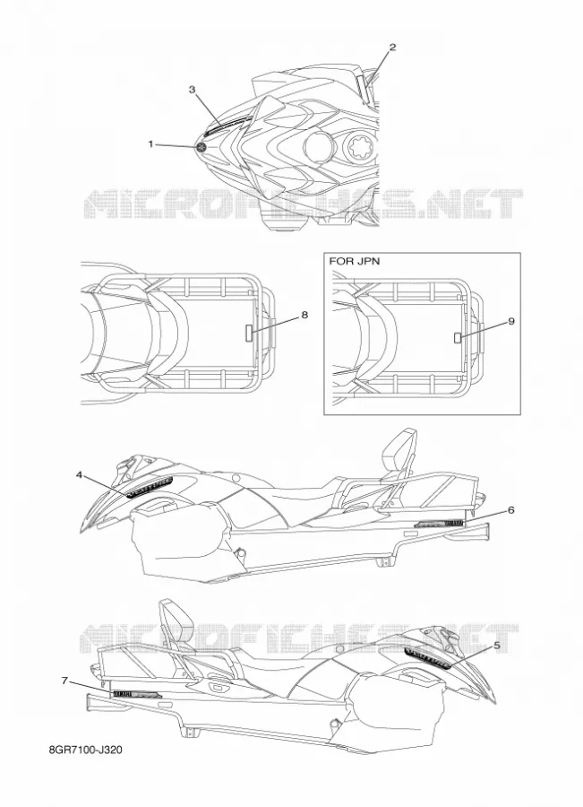 STICKER Yamaha snowmobiles 500 2012 VENTURE  RPZ50MP/PZ50MP