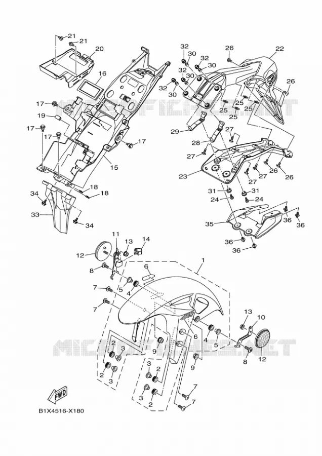 SPATBORD Yamaha MOTO 250 2022 R25  YZF250-A