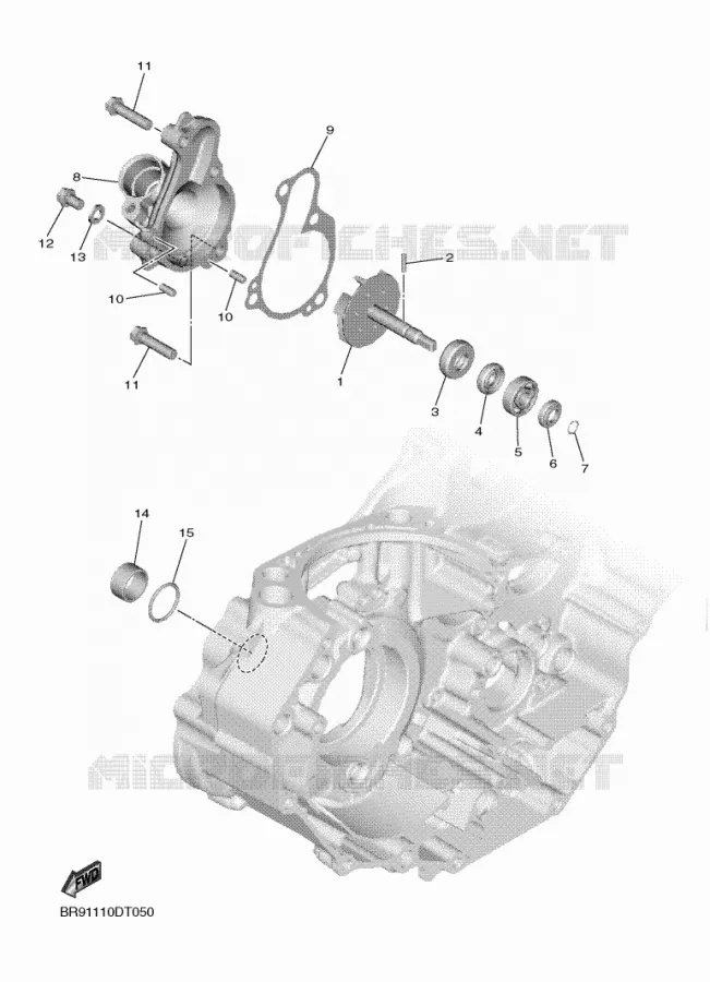 WATERPOMP / SLANGEN Yamaha MOTO 450 2022 YZF  YZ450F