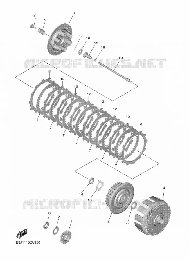 STARTMOTOR KOPPELINGS Yamaha MOTO 450 2022 WRF  WR450F
