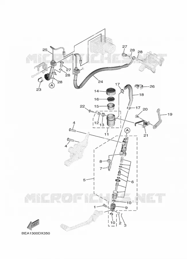 REMPOMP ACHTER Yamaha MOTO 900 2022 XSR  MTM890
