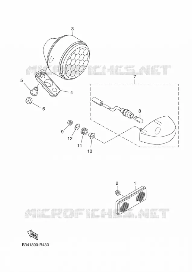 ACHTERLICHT Yamaha MOTO 700 2022 XSR  MTM690