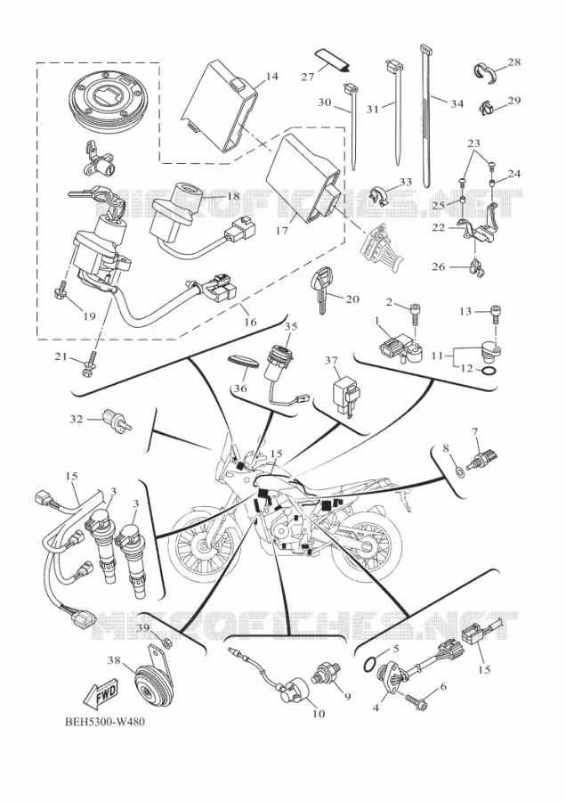 ELECTRISCH 2 Yamaha MOTO 700 2022 TENERE  XTZ690D-B