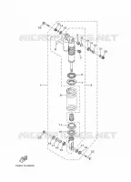 ACHTER SCHOKBREKER voor Yamaha YZ 250 X 2022