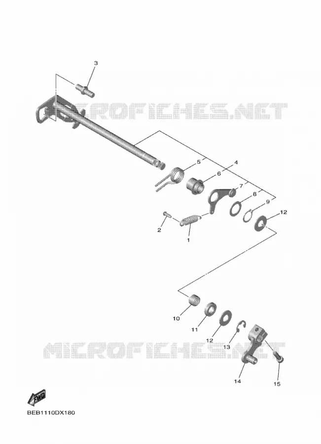 SCHAKEL STANG / PEDAAL Yamaha MOTO 700 2022 R7  YZF690
