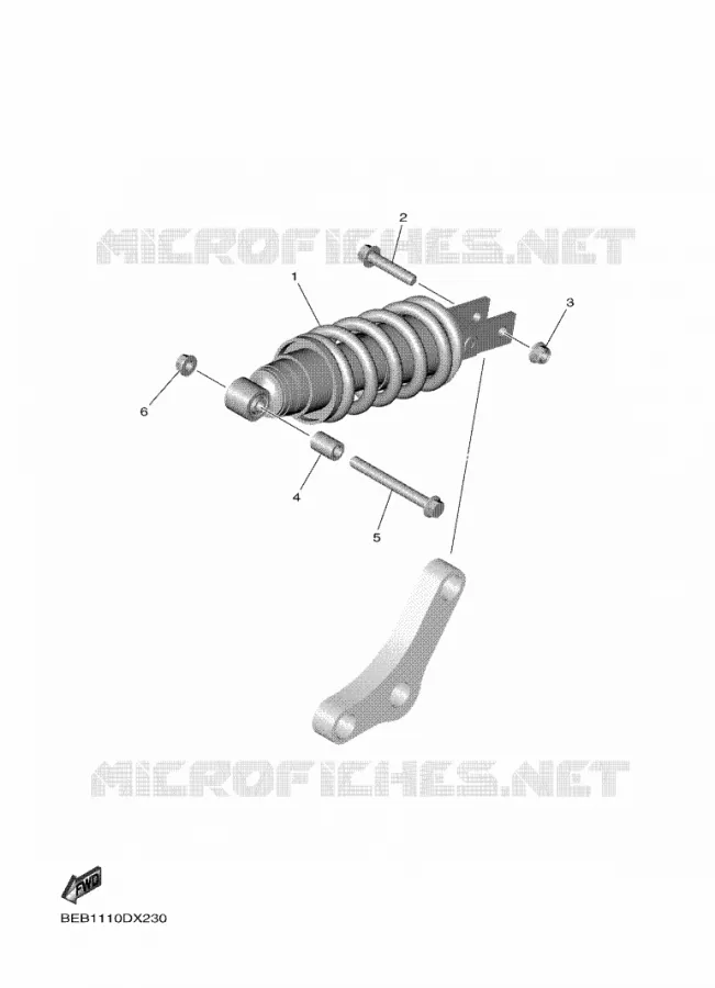 ACHTER SCHOKBREKER Yamaha MOTO 700 2022 R7  YZF690