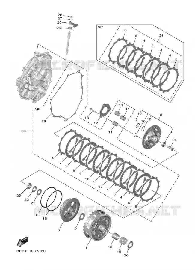 STARTMOTOR KOPPELINGS Yamaha MOTO 700 2022 R7  YZF690