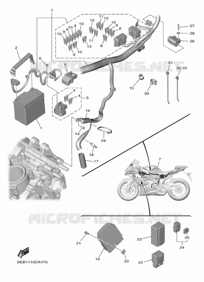 ELECTRISCH 1 Yamaha MOTO 700 2022 R7  YZF690