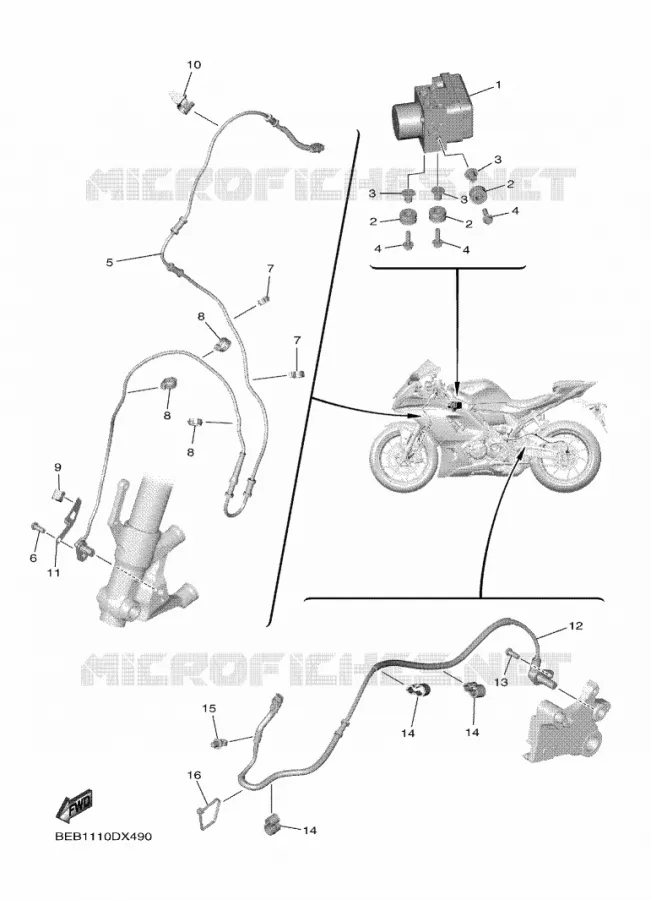 ELECTRISCH 3 Yamaha MOTO 700 2022 R7  YZF690