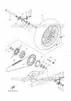 ACHTERWIEL voor Yamaha XSR 700 XTribute A2 35KW 2022