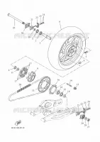 ACHTERWIEL voor Yamaha XSR 700 XTribute A2 35KW 2022