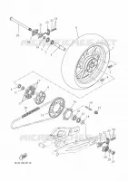 ACHTERWIEL voor Yamaha XSR 700 A2 35KW 2022