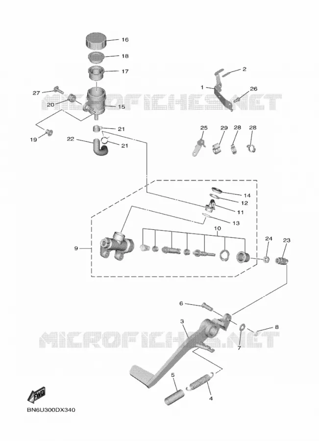 REMPOMP ACHTER Yamaha MOTO 600 2022 R6  YZF600W
