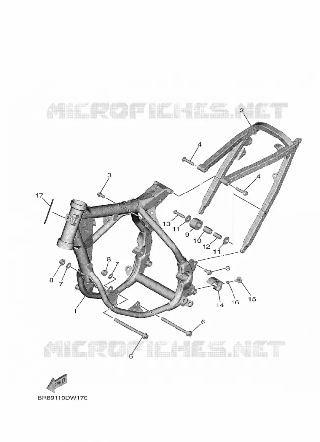 FRAME Yamaha MOTO 65 2022 YZ  YZ65