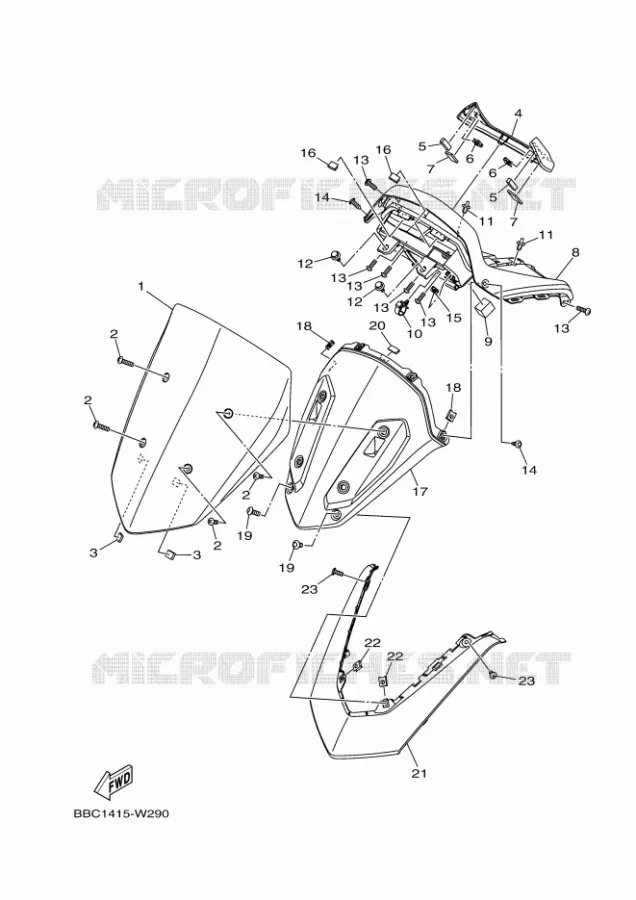 WINDSCHERM Yamaha SCOOTER 155 2022 NMAX  GPD155-A