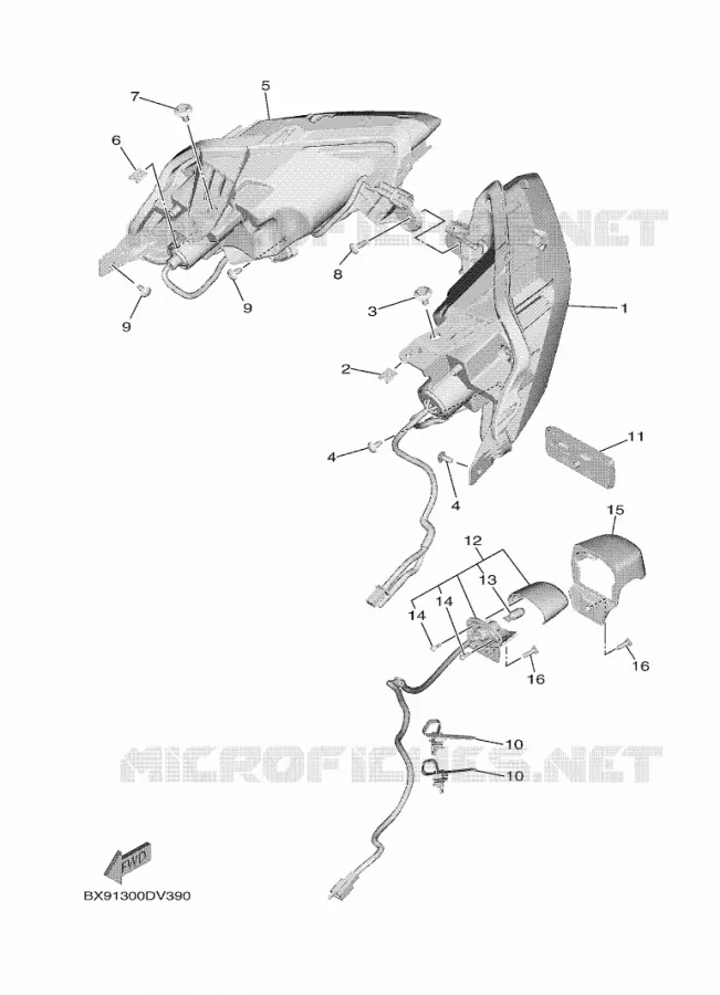 ACHTERLICHT Yamaha SCOOTER 300 2022 TRICITY  MWD300