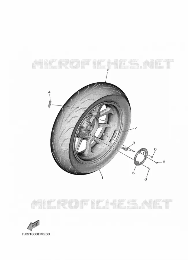 ACHTERWIEL Yamaha SCOOTER 300 2022 TRICITY  MWD300