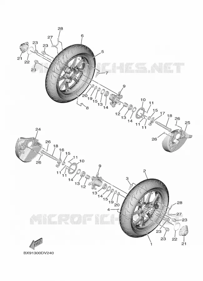 VOORWIEL Yamaha SCOOTER 300 2022 TRICITY  MWD300
