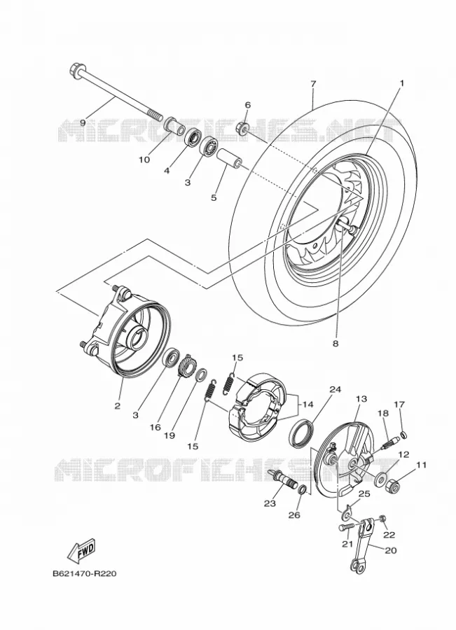 VOORWIEL Yamaha SCOOTER 115 2022 CYGNUS  XC115F