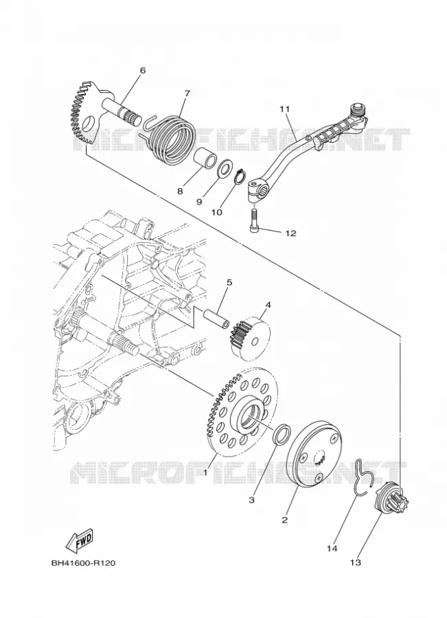 KICKSTART PEDALEN Yamaha SCOOTER 115 2022 CYGNUS  XC115F