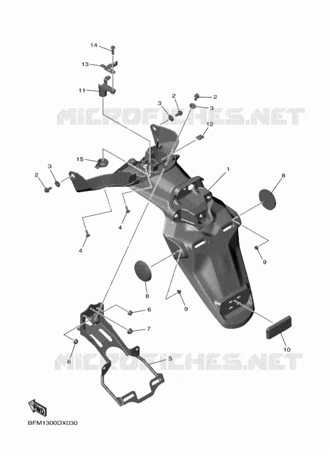 ACHTERSPATBORD  Yamaha SCOOTER ELECTRIC 2022 NEO'S  ESS025