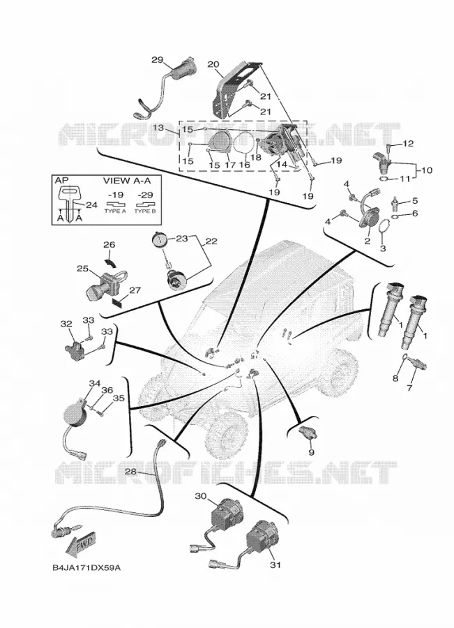 ELECTRISCH 1 Yamaha SIDE BY SIDE 1000 2022 WOLVERINE  YXF1000EW/YX10FRPAN