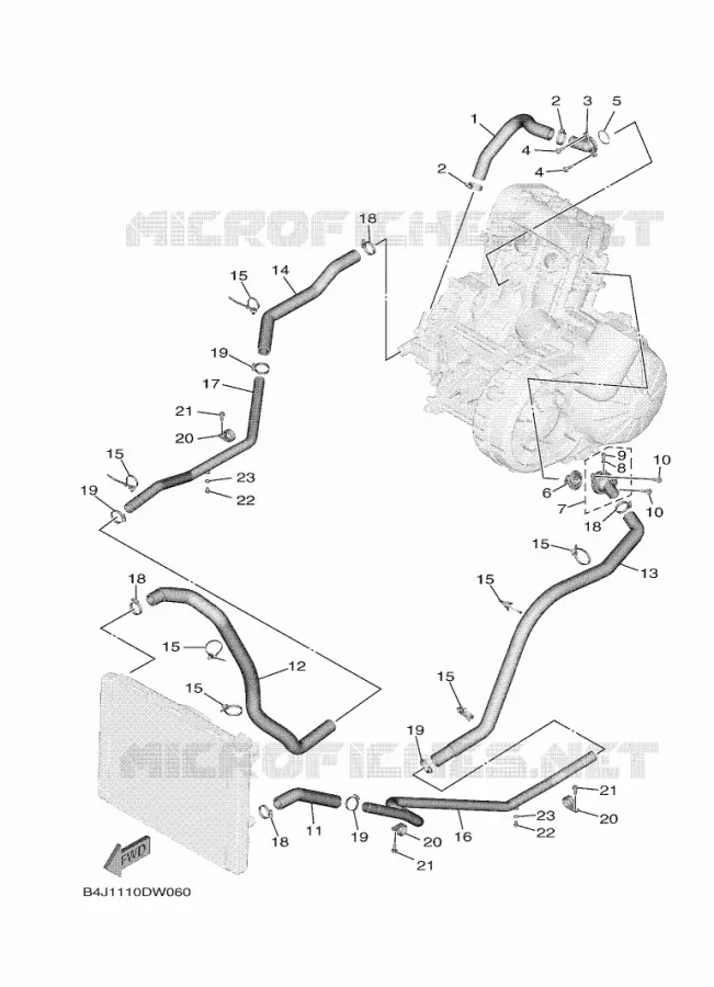 WATERPOMP  Yamaha SIDE BY SIDE 1000 2022 WOLVERINE  YXF1000EWS/YX10FRPSN/YXF1000EW