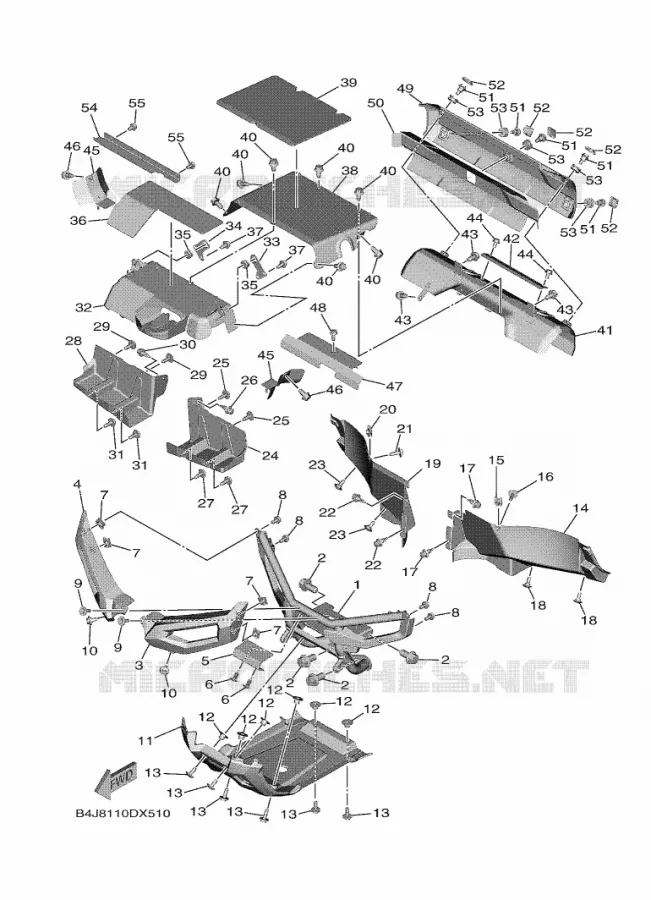 SPATBORD Yamaha SIDE BY SIDE 1000 2022 WOLVERINE  YXF1000EWS/YX10FRPSN/YXF1000EW