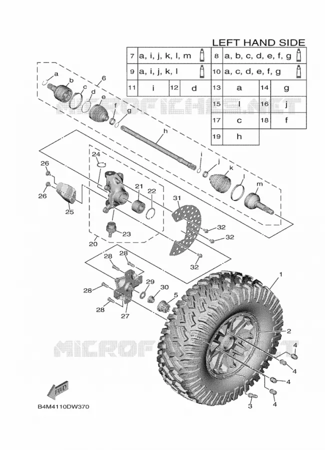 VOORWIEL Yamaha SIDE BY SIDE 1000 2022 WOLVERINE  YXE1000EW/YX10ERPAN