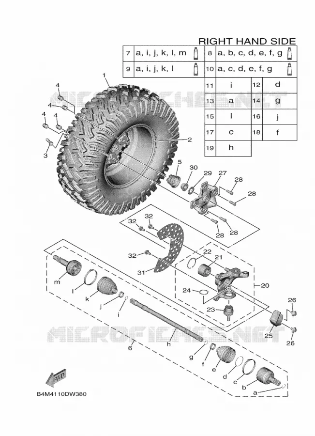 WIEL VOOR 2 Yamaha SIDE BY SIDE 1000 2022 WOLVERINE  YXE1000EW/YX10ERPAN