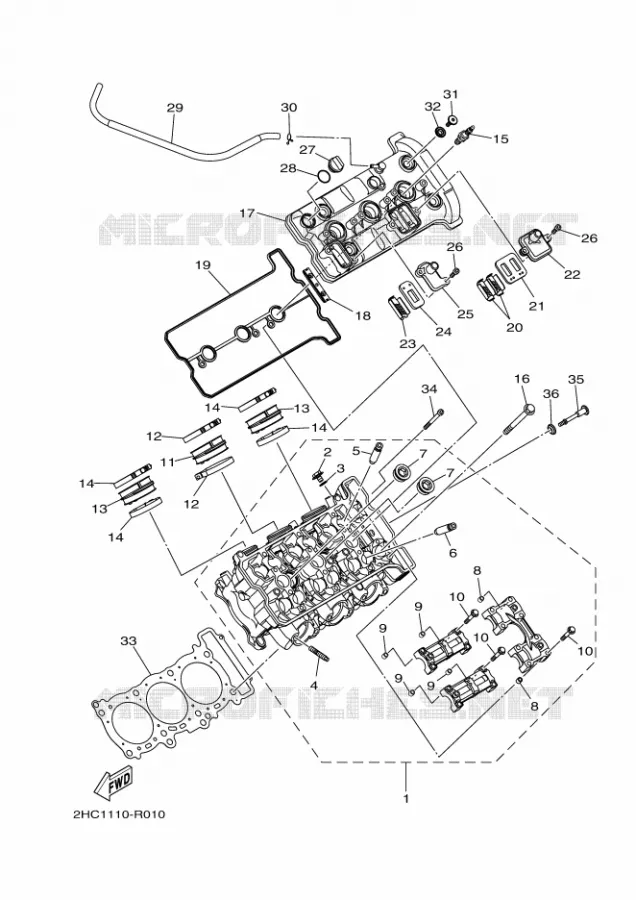 CILINDER Yamaha SIDE BY SIDE 1000 2022 YXZ  YXZ1000E