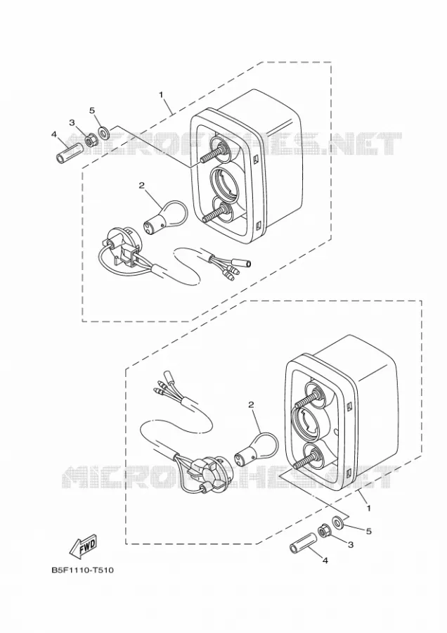 ACHTERLICHT Yamaha SIDE BY SIDE 700 2022 VIKING  YXM700E/YX70MPN