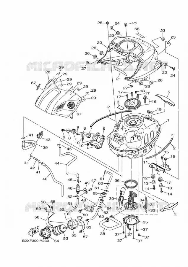 BENZINE TANK Yamaha MOTO 300 2023 R3  YZF320-A