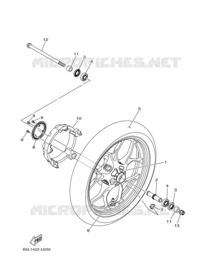 VOORWIEL Yamaha MOTO 300 2023 R3  YZF320-A