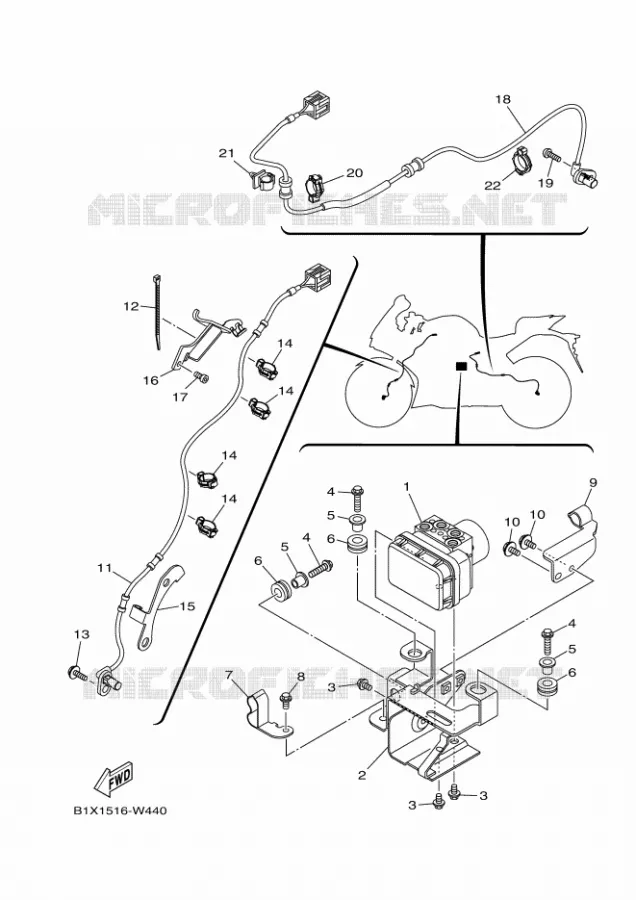 ELECTRISCH 3 Yamaha MOTO 300 2023 R3  YZF320-A