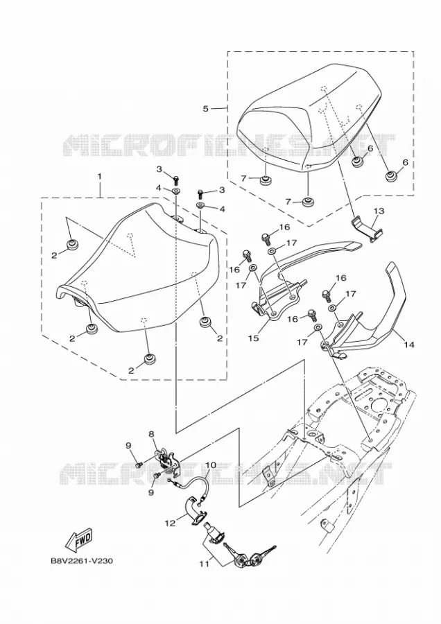 SELLE Yamaha MOTO 250 2023 FZ  FZN250-A