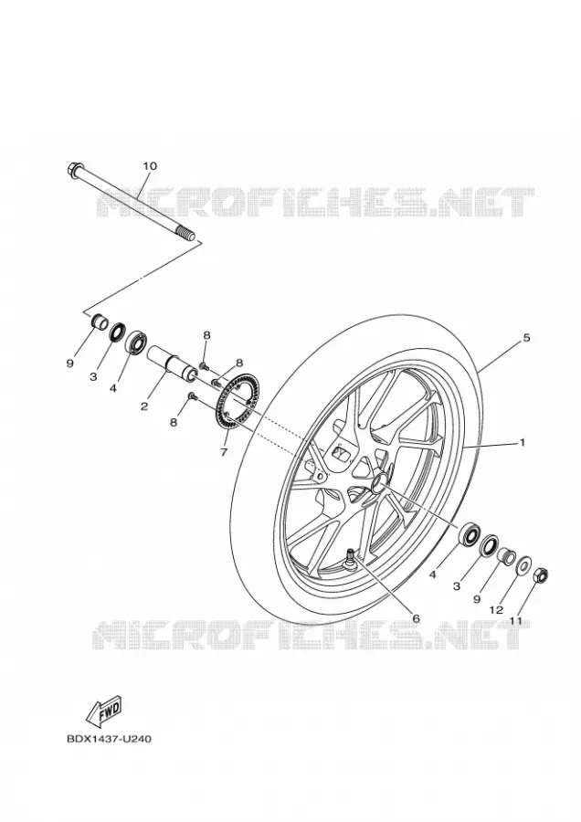 VOORWIEL Yamaha MOTO 250 2023 FZ  FZN250-A