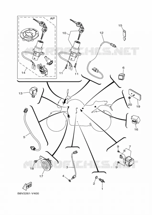 ELECTRISCH 2 Yamaha MOTO 250 2023 FZ  FZN250-A