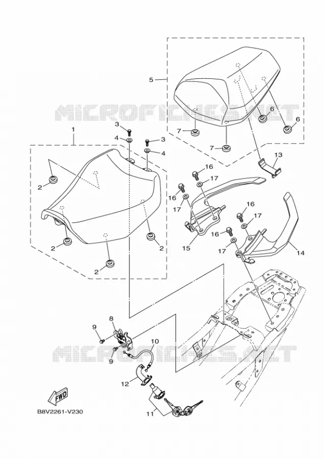 SELLE Yamaha MOTO 250 2023 FZ  FZN250-A