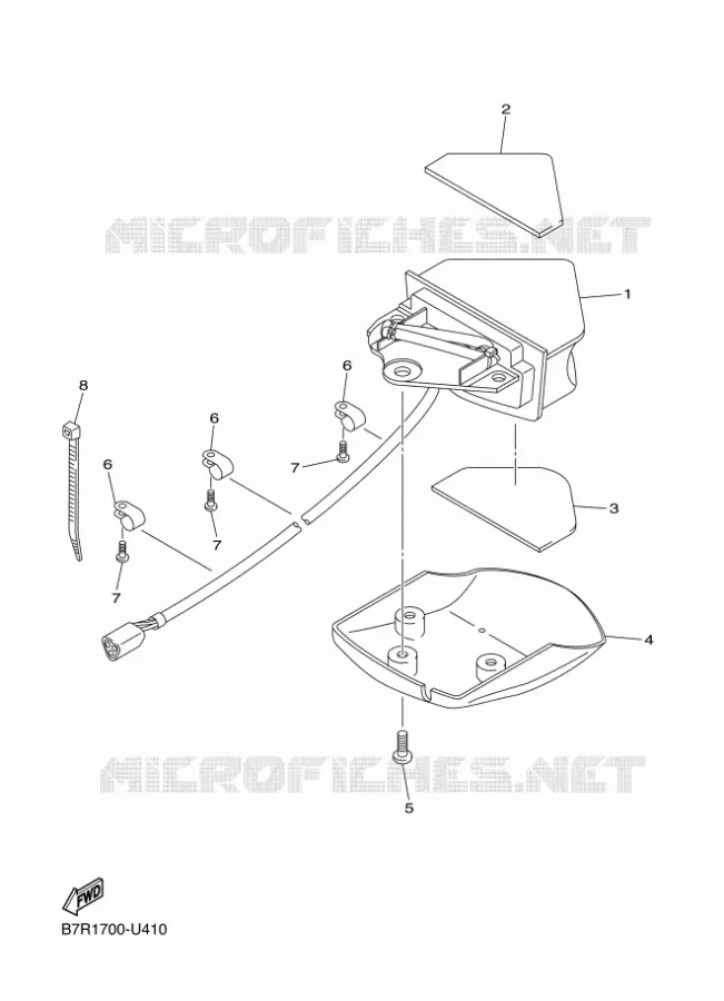 ACHTERLICHT Yamaha MOTO 250 2023 WRF  WR250F