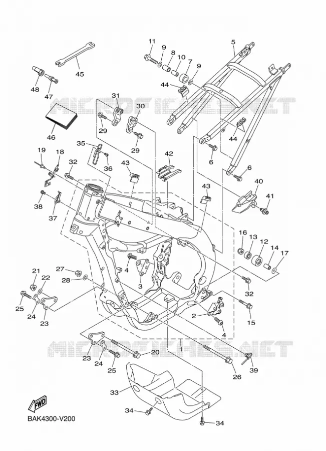 FRAME Yamaha MOTO 250 2023 WRF  WR250F